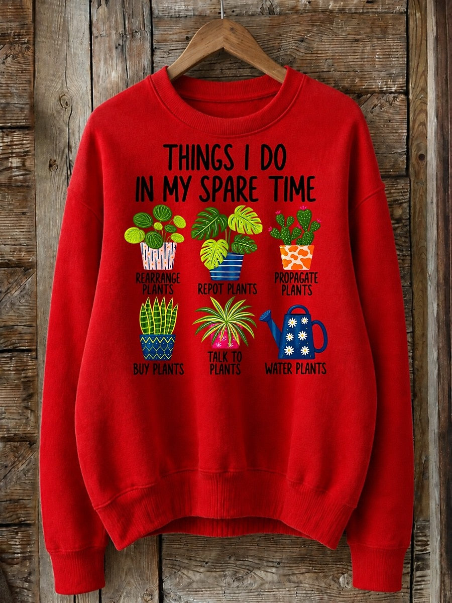 Things I Do In My Spare Time - Life Stories Cotton Blend Sweatshirt