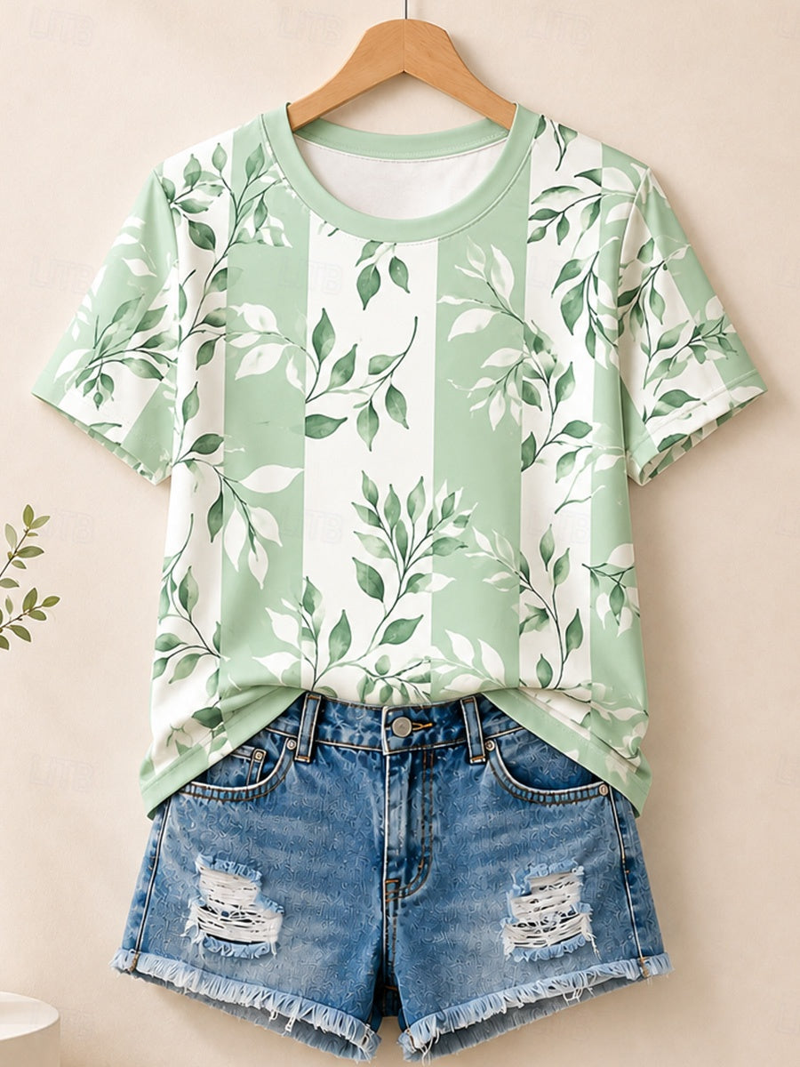 Botanical Leaf Branches - Life Stories Cotton Tee