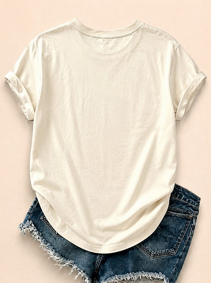 Mardi Gras Cat Tee in Beige