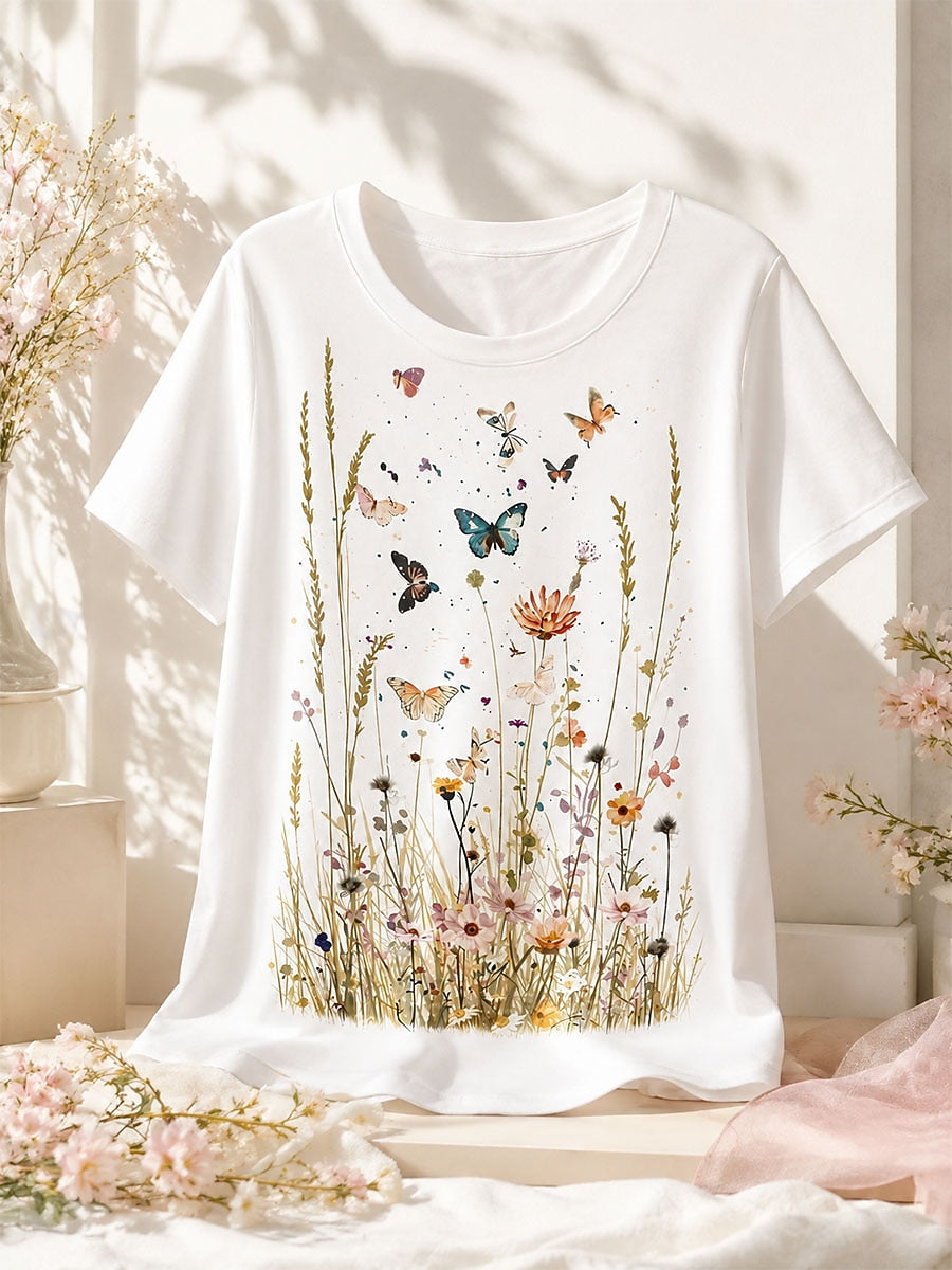 White Basic Summer Tee in White