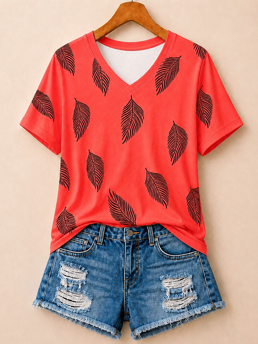 Geometric Botanical Panel - Life Stories Cotton Tee