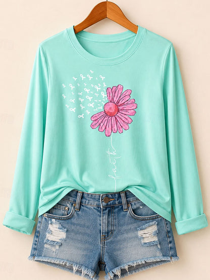 Gerbera Daisy Bloom - Flora Cotton Long Sleeve Tee