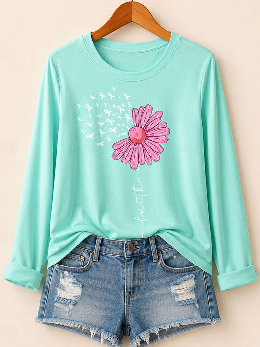 Gerbera Daisy Bloom - Flora Cotton Long Sleeve Tee