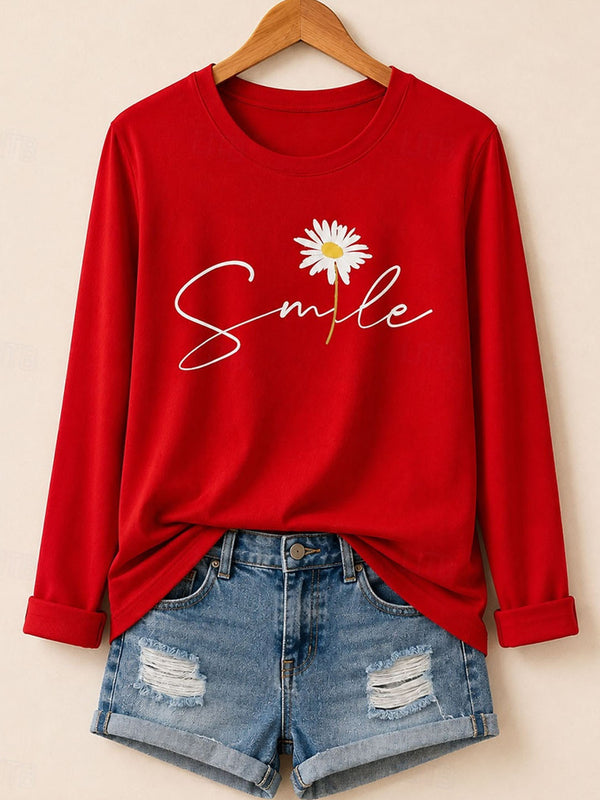 Smile Daisy - Flora Cotton Long Sleeve Tee