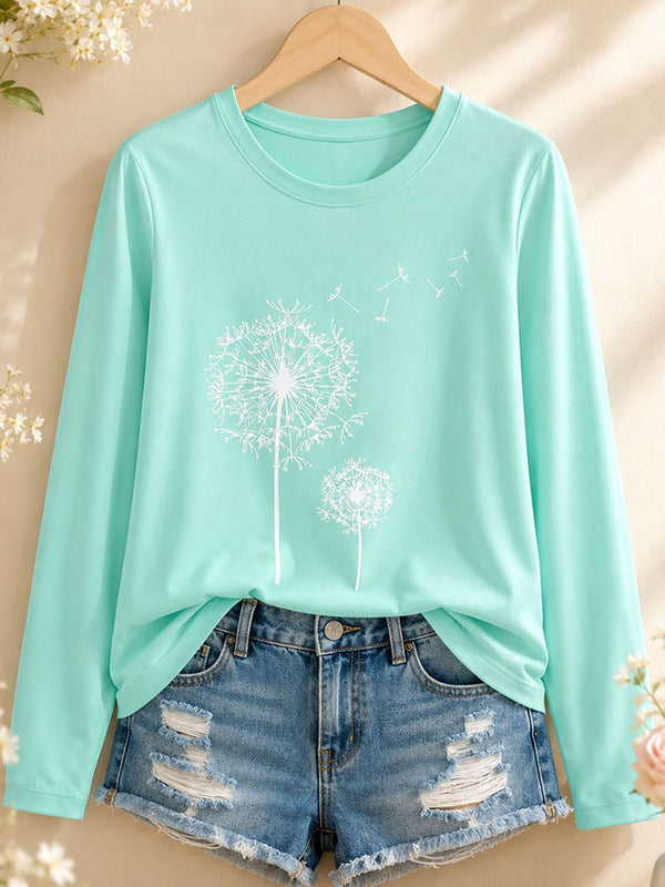 Dandelions In The Wind - Life Stories Cotton Long Sleeve Tee