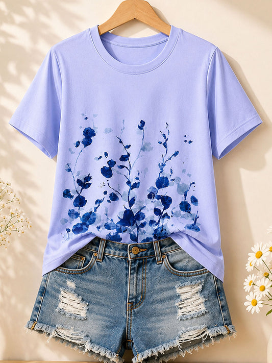 Bluebonnet Meadow - Flora Cotton Tee