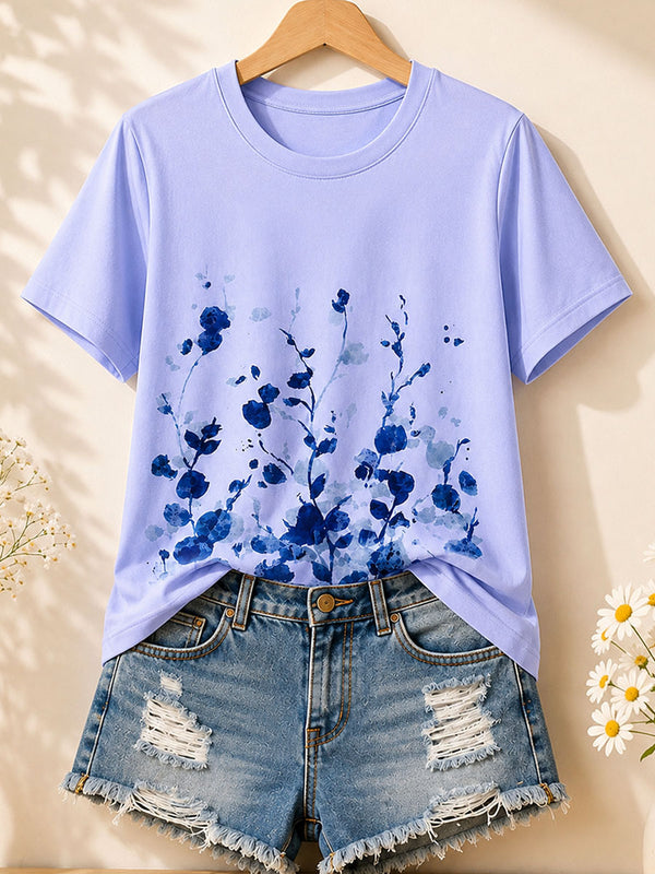 Bluebonnet Meadow - Flora Cotton Tee