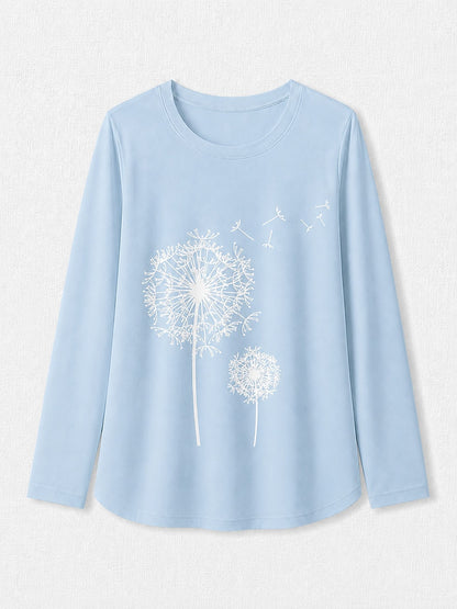 Red Cotton Tee in Blue