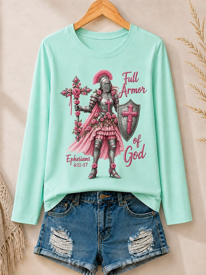 Full Armor Of God With Warrior And Flowers women's t-shirts - product image 5