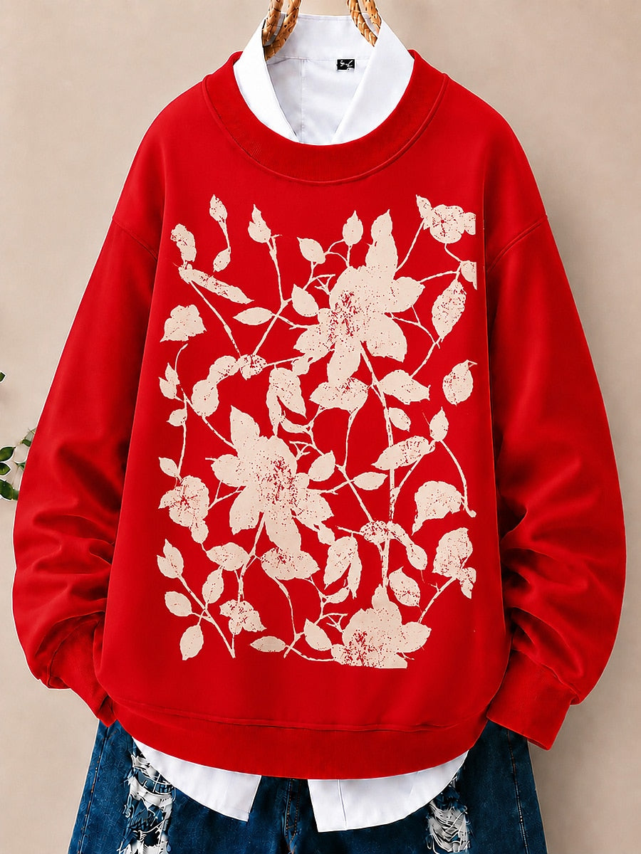 Botanical Flower Silhouette women's sweatshirts - product image 1