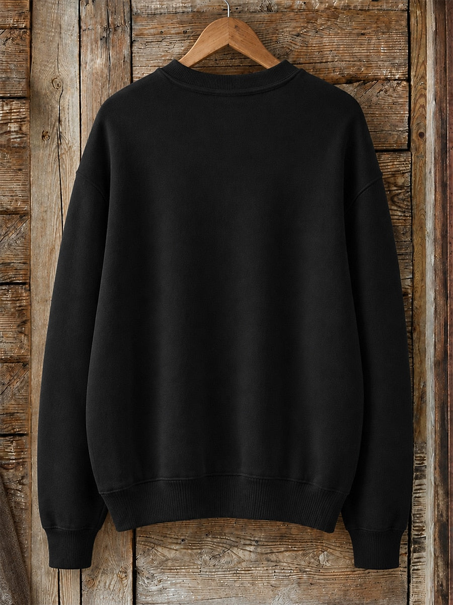 Fall For Jesus He Never Leaves - Christian Inspirational Cotton Blend Sweatshirt