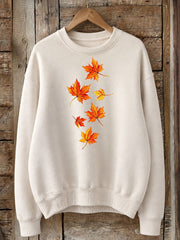 Falling Maple Leaves - Life Stories Cotton Blend Sweatshirt