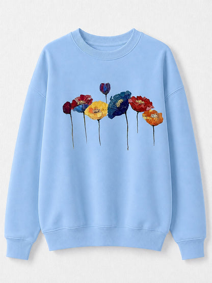 Blue Pink Cozy Sweatshirt in Blue