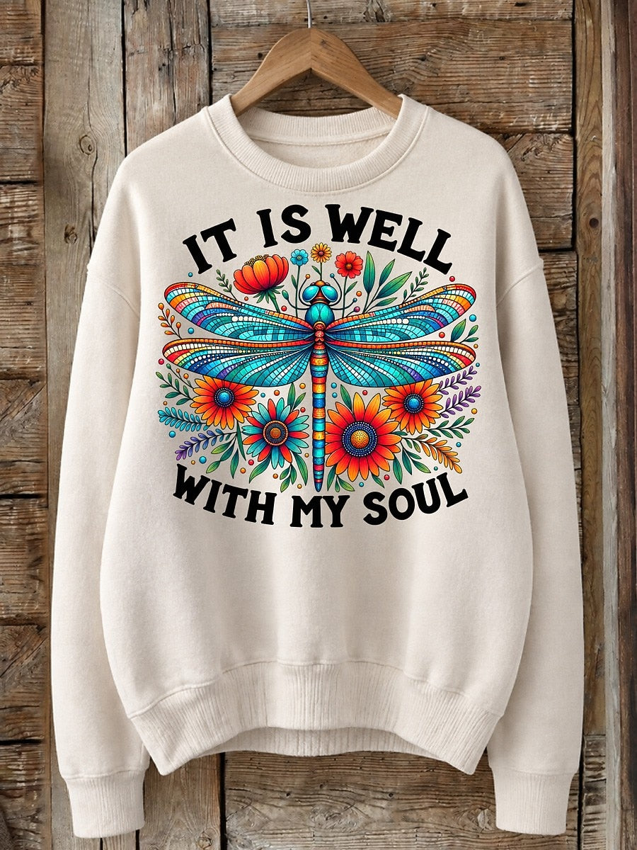 It Is Well With My Soul - Christian Inspirational Cotton Blend Sweatshirt