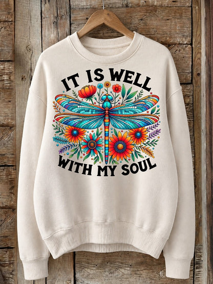It Is Well With My Soul - Christian Inspirational Cotton Blend Sweatshirt