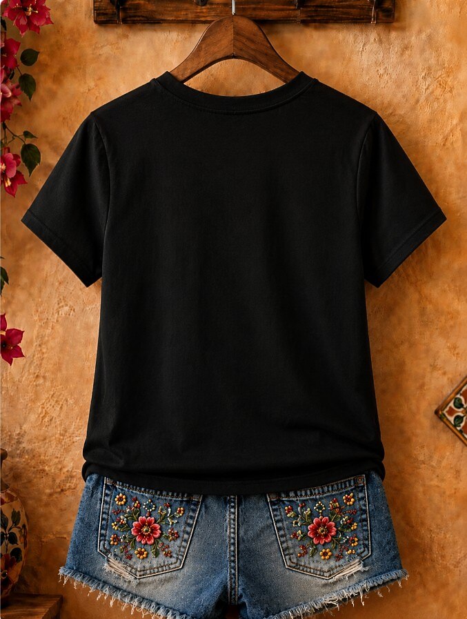 Blooming Floral Skull - Flora Cotton Tee
