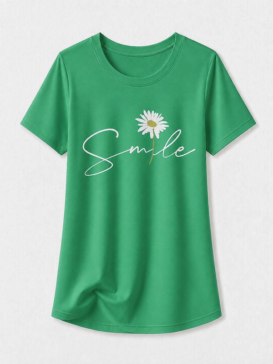 Orange Letter Graphic Tee in Orange