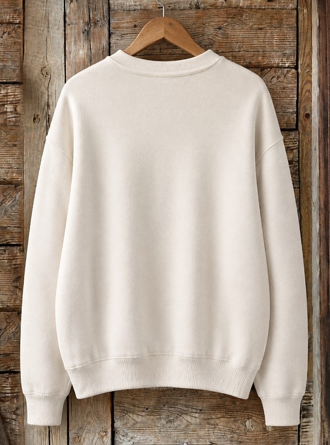 Floral Cat With Butterfly - Nature Story Cotton Blend Sweatshirt