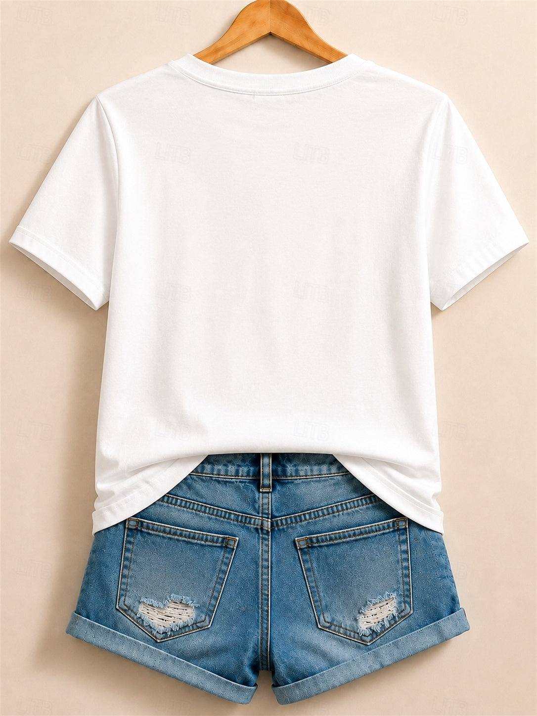 Peonies With Butterfly - Flora Cotton Tee