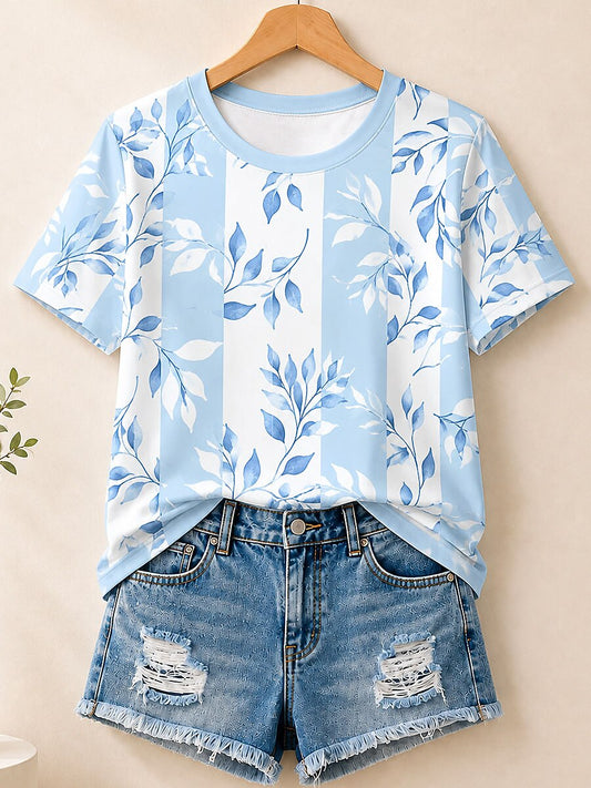 Ornamental Floral Wreath - Flora Cotton Tee