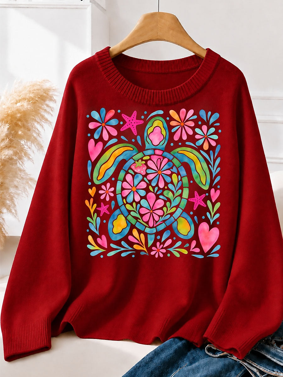 Floral Turtle With Rainbow women's sweatshirts - product image 6
