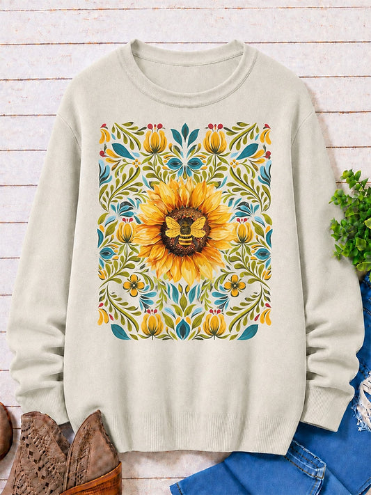 Ornamental Sunflower And Leaves women's sweatshirts - product image 7
