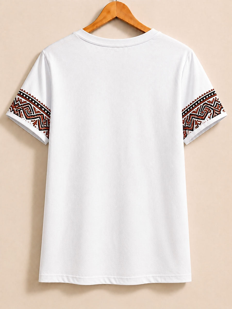 Butterfly Cotton Tee in White