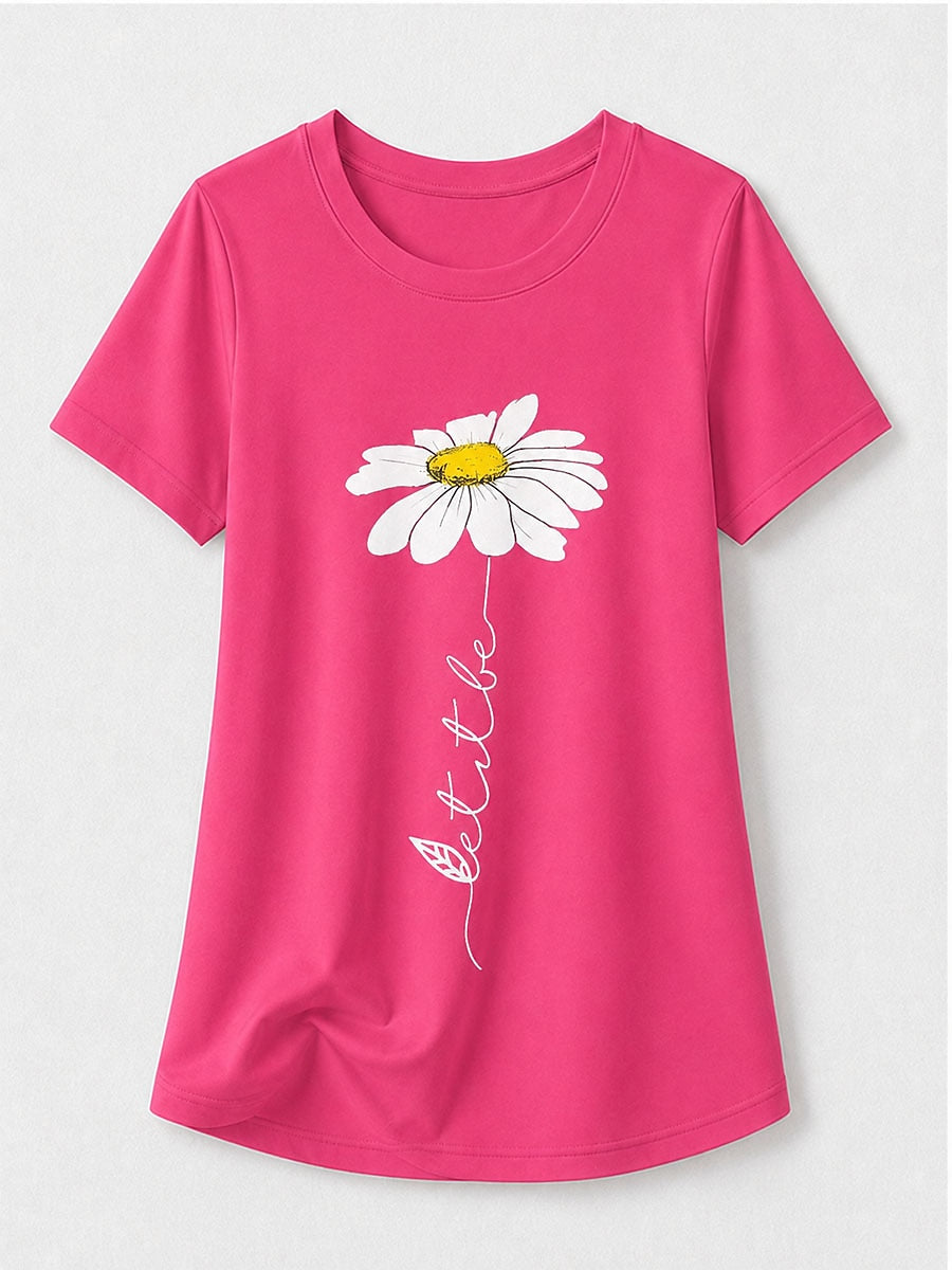 Rose Basic Summer Tee in Green with beige