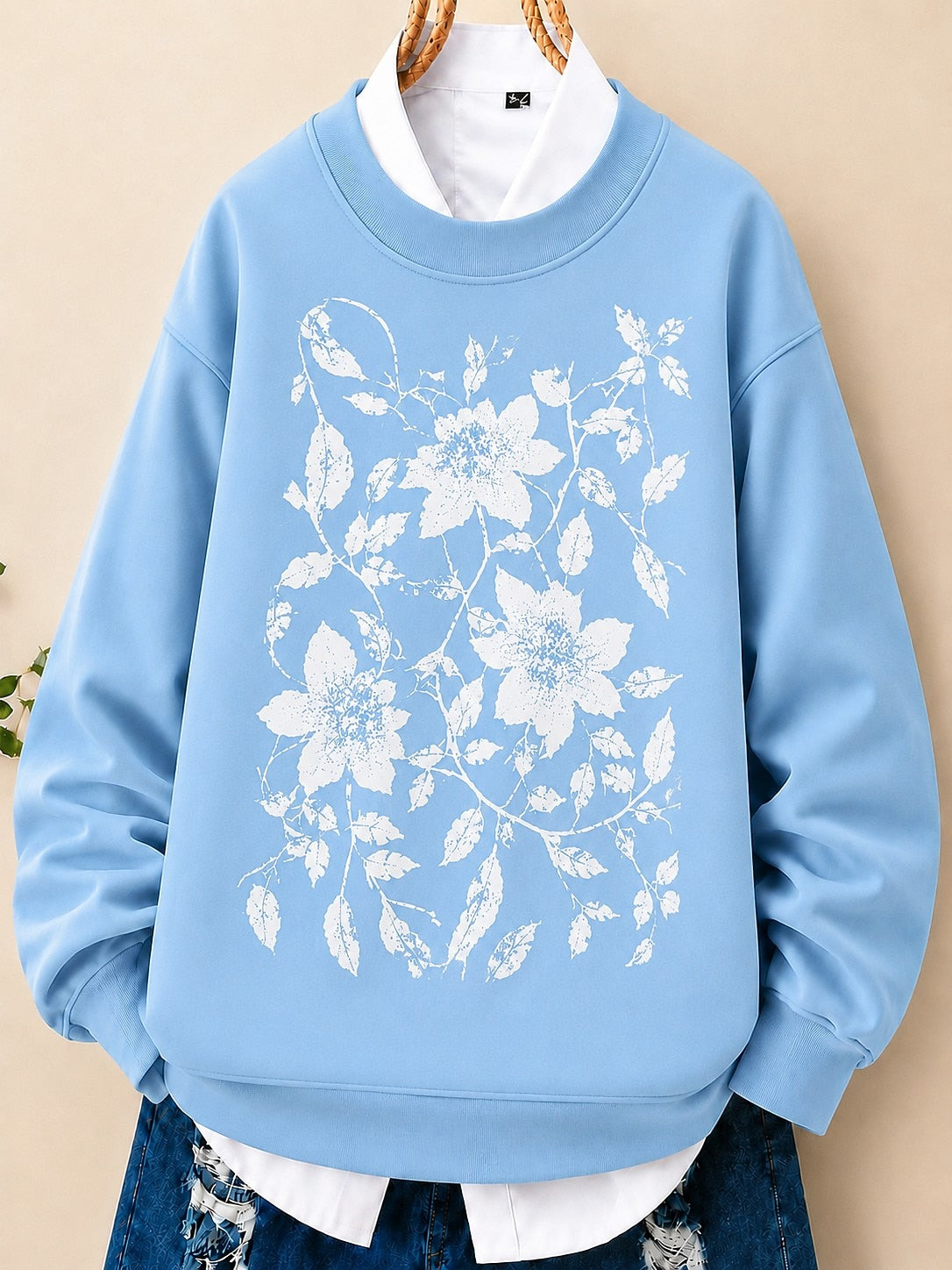 Botanical Flower Silhouette women's sweatshirts - product image 6