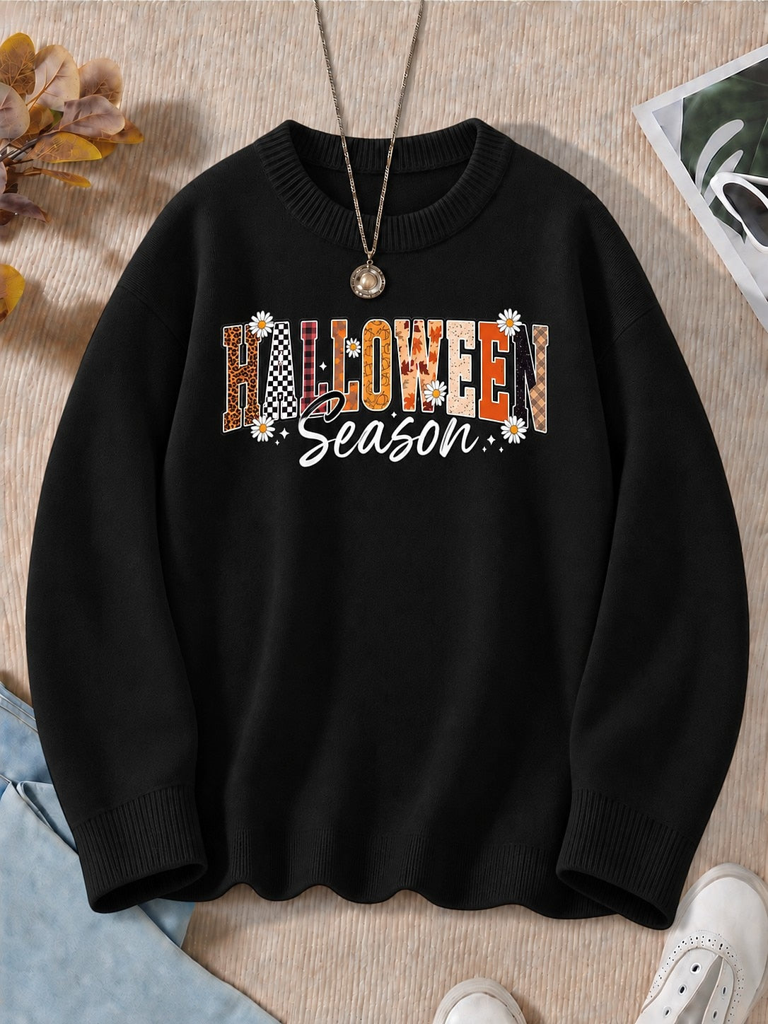 Decorative Lettering With Floral Accents women's sweatshirts - product image 3