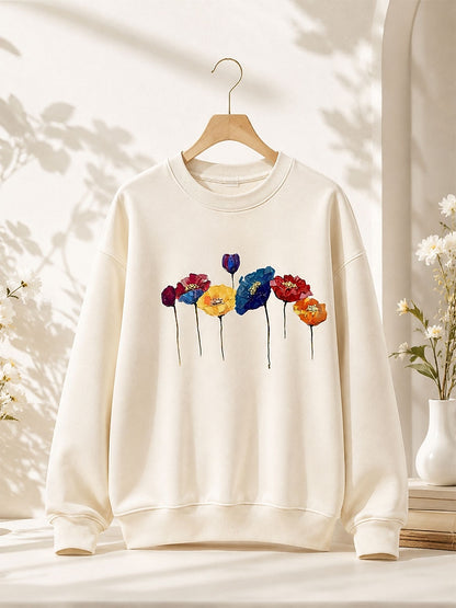 Blue Pink Cozy Sweatshirt in Blue
