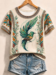 Vintage Garten-Vogel - Naturgeschichte Baumwoll-T-Shirt