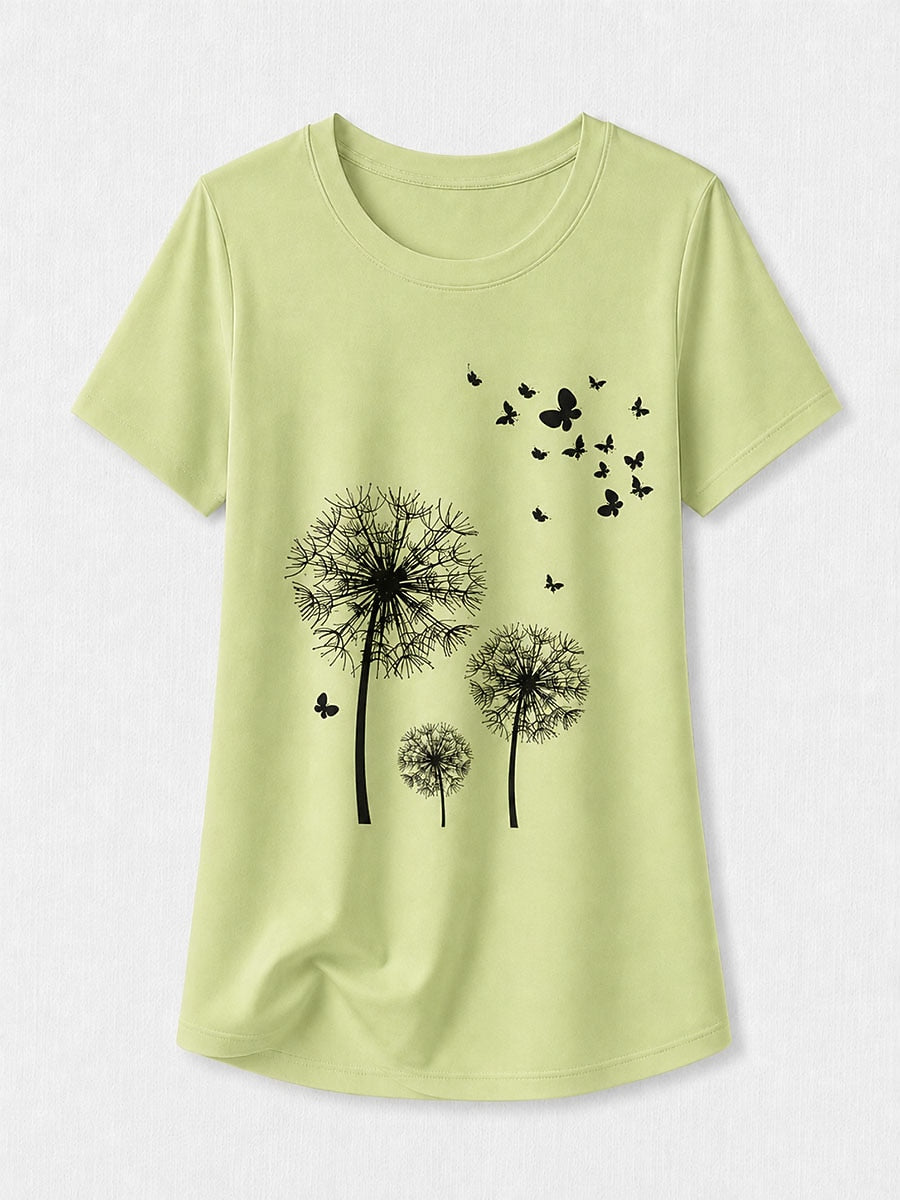 Lotus Pink Summer Tee in White