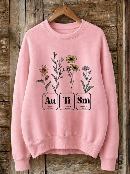 Autism With Wildflowers - Life Stories Cotton Blend Sweatshirt