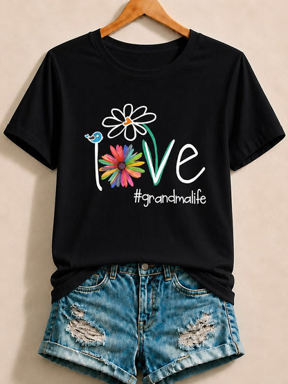 Wildflower Graphic Print - Flora Cotton Tee