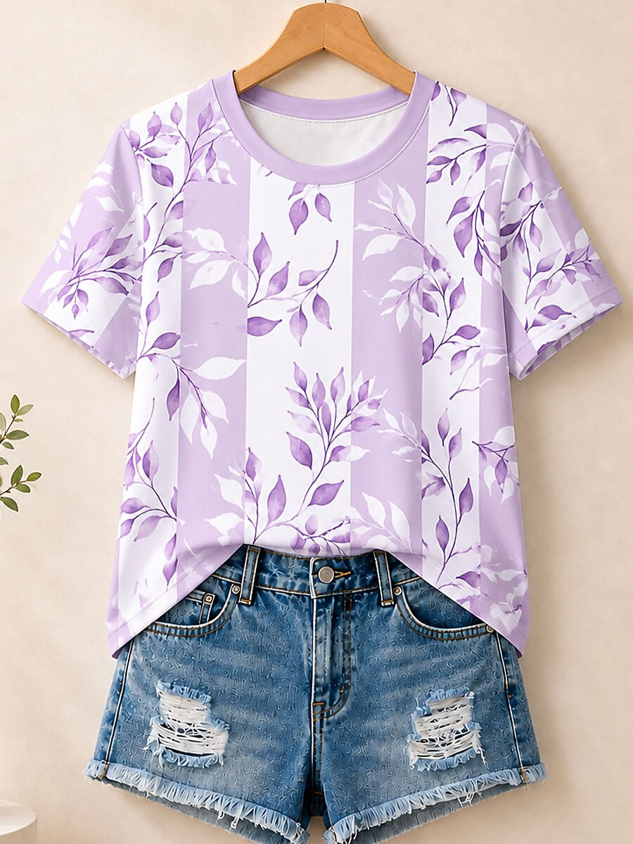 Ornamental Floral Wreath - Flora Cotton Tee