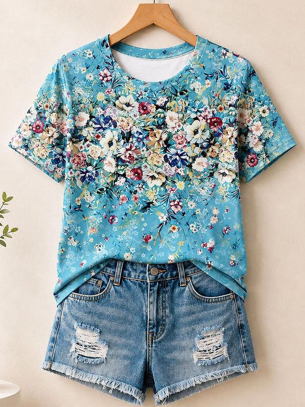 Allover Wildflower Garden - Life Stories Cotton Tee