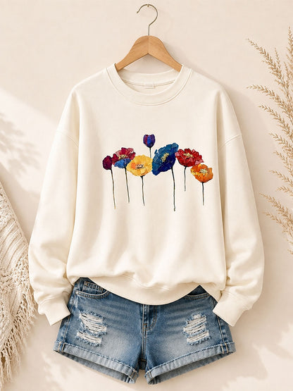 Blue Pink Cozy Sweatshirt in Blue