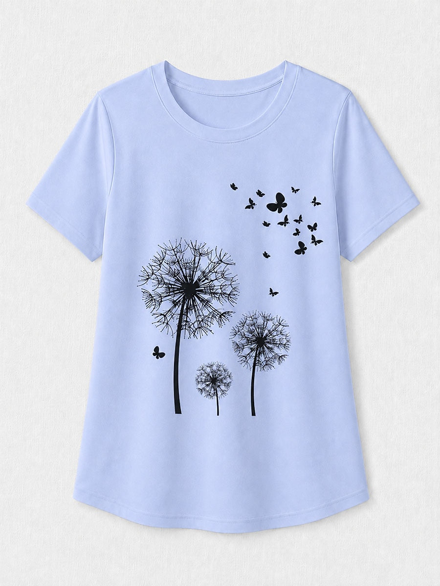 Lotus Pink Summer Tee in White