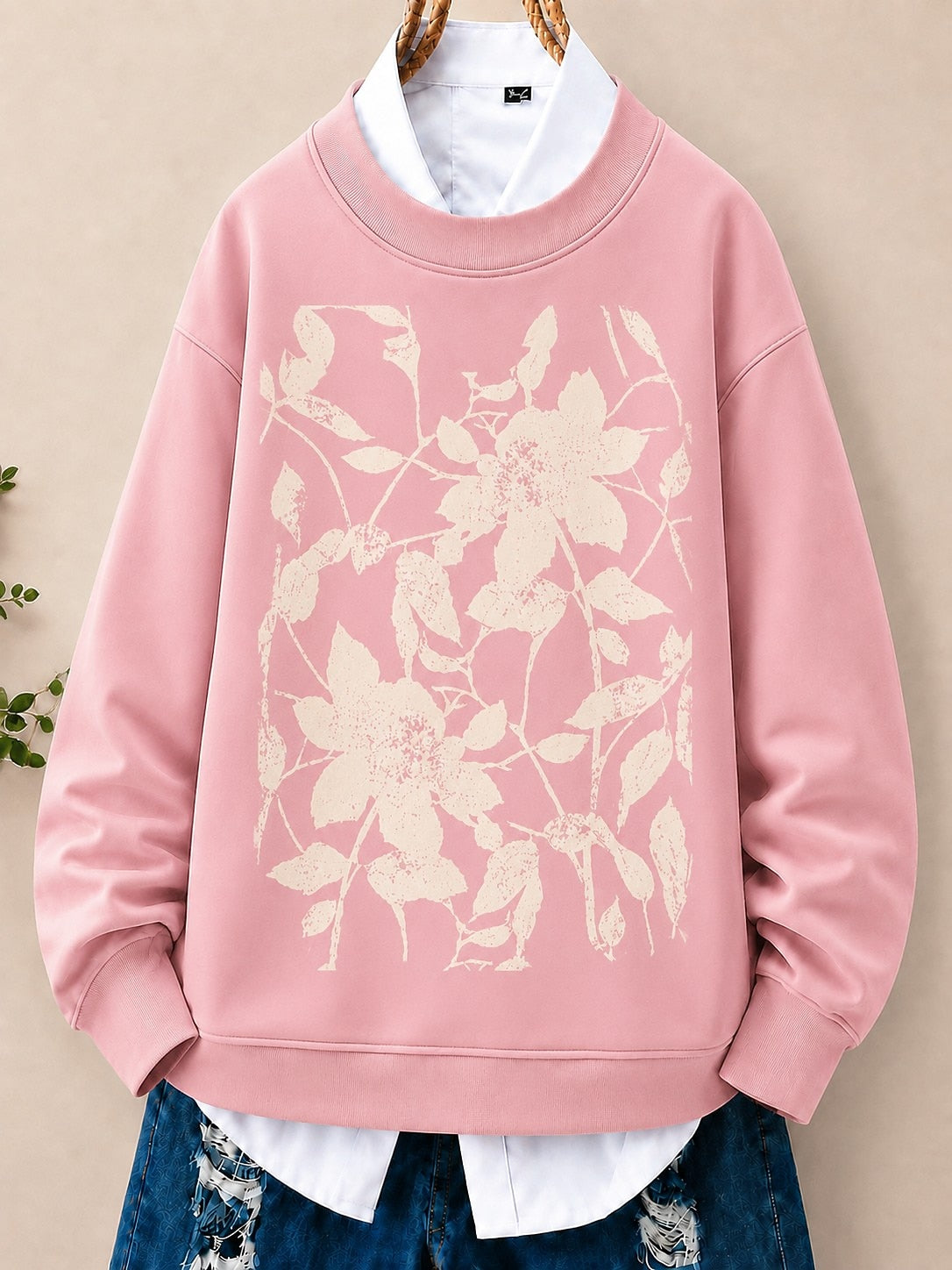 Botanical Flower Silhouette women's sweatshirts - product image 5