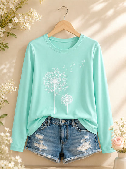 Multicolor Cotton Tee in Blue
