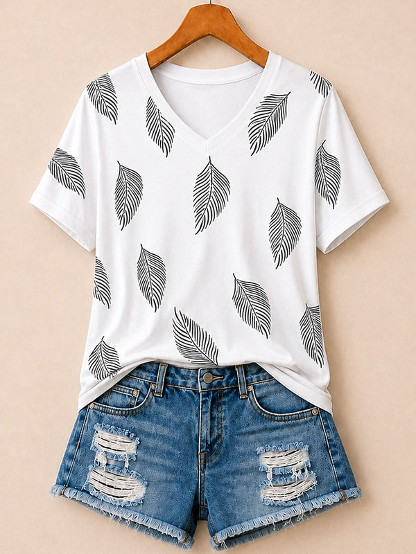 Fern Leaf Pattern - Life Stories Cotton Tee