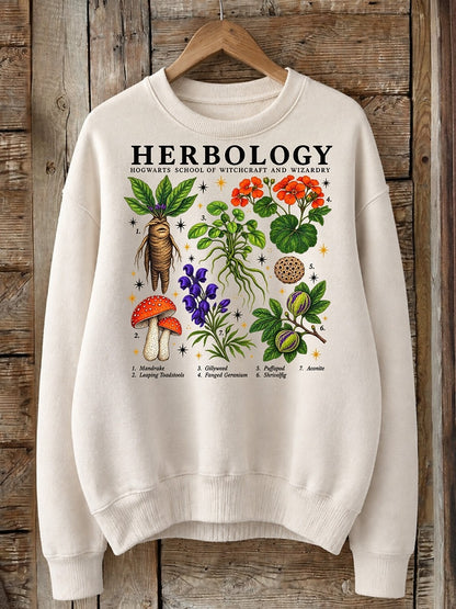 Herbology Botanical Chart - Life Stories Cotton Blend Sweatshirt
