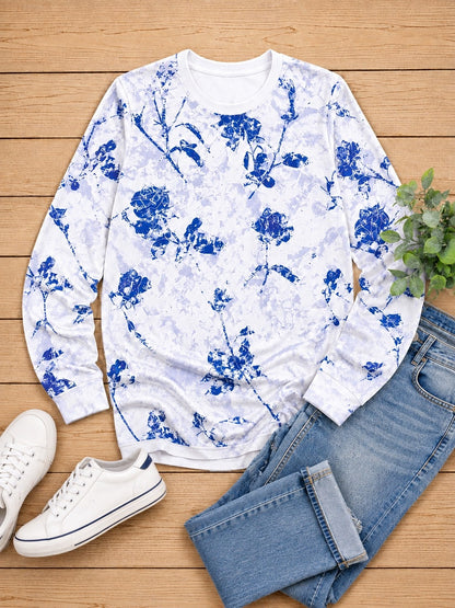 Distressed Floral Blossoms - Flora Cotton Long Sleeve Tee