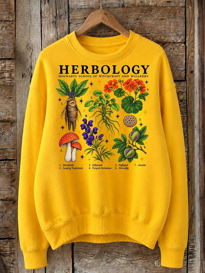 Herbology Botanical Chart - Life Stories Cotton Blend Sweatshirt