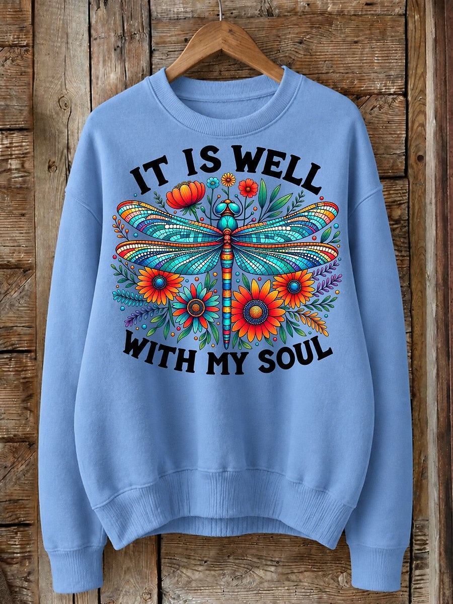 It Is Well With My Soul - Christian Inspirational Cotton Blend Sweatshirt