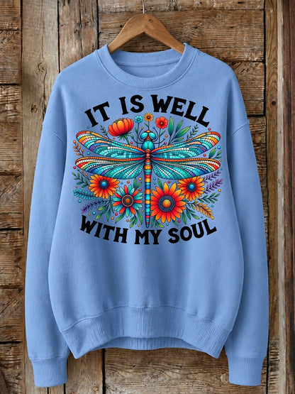 It Is Well With My Soul - Christian Inspirational Cotton Blend Sweatshirt
