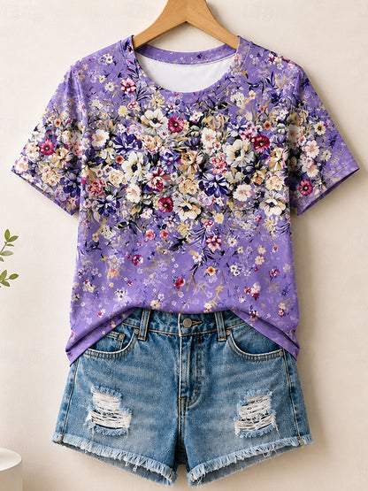Allover Wildflower Garden - Life Stories Cotton Tee