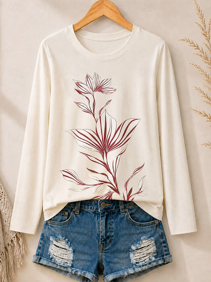 Botanical Leaf Line Art women's t-shirts - product image 7