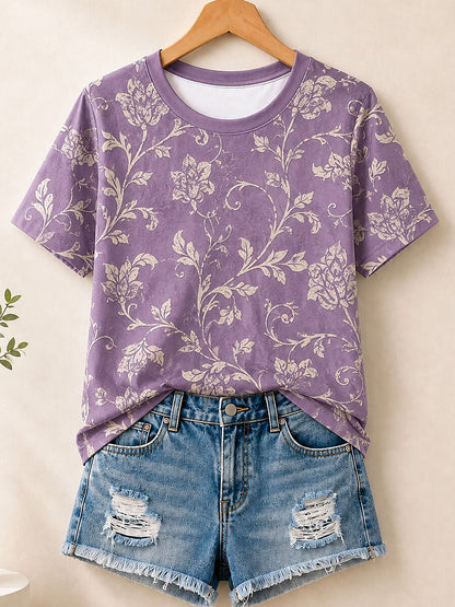 Elegant Floral Bouquet - Flora Cotton Tee